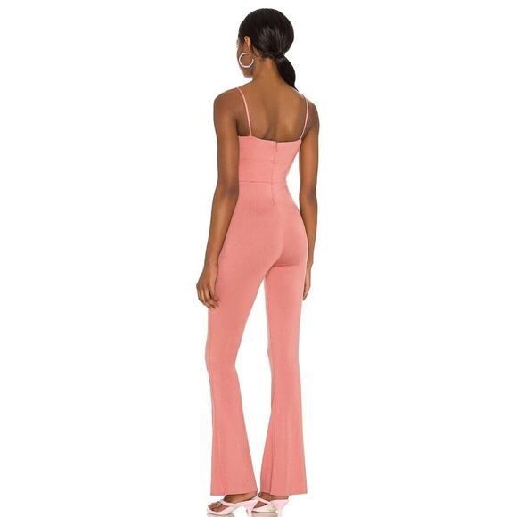 Revolve Lovers + Friends Jumpsuit Pink Archie Sleeveless Flare Medium New u5 - Picture 2 of 10